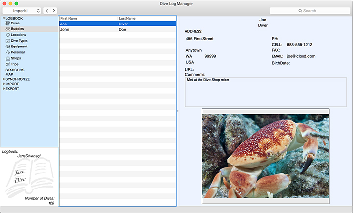 See your dive profile from your dive computer